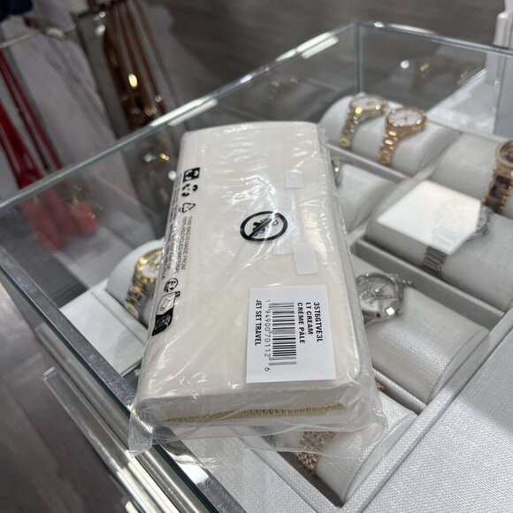 MICHAEL KORS Jet Set Travel Large Saffiano Leather Quarter-Zip Wallet 35T6GTVE3L - Picture 3 of 10